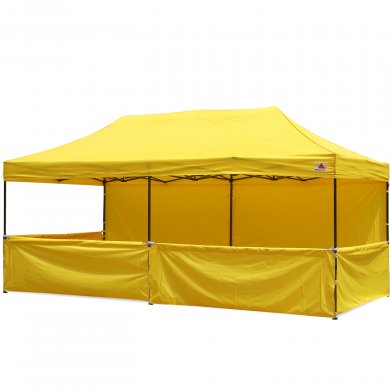 AbcCanopy 10x20 Deluxe Yellow Pop Up Canopy Trade Show Both